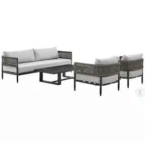 Alegria Black Outdoor 4 Piece Conversation Set
