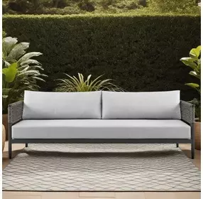 Alegria Light Gray Outdoor 84" Sofa