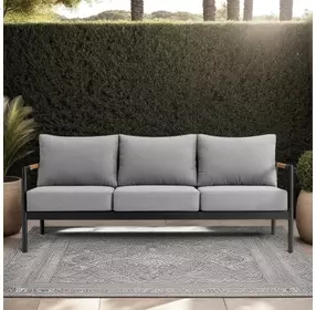 Crown Dark Gray Outdoor 78" Sofa