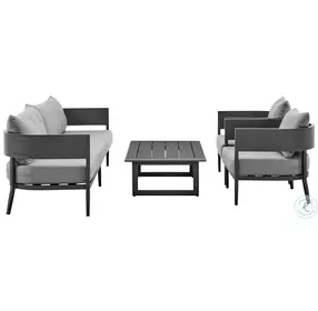 Menorca Dark Gray Outdoor 4 Piece Conversation Set