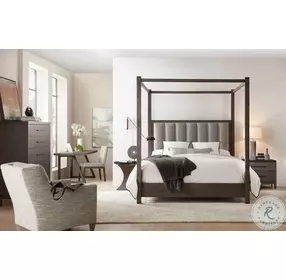 Jackson Aventura Grey And Smoky Arabica King Tall Poster Canopy Bed