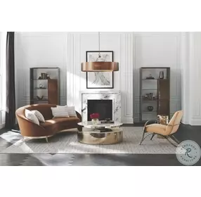 Signature Metropolitan Whisper Of Gold Turn Style Swivel Cocktail Table