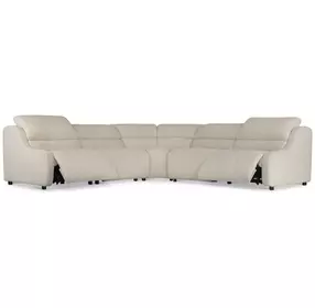 Gio Cream 5 Piece Power Reclining Sectional