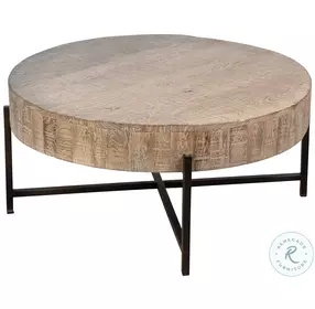 Siso Light Warm Wash Sealed And Black Coffee Table