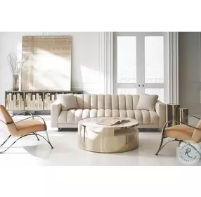 Signature Metropolitan Whisper Of Gold Roundabout Tall End Table