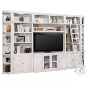 Rawlins Cottage White 6 Piece Entertainment Wall with Ladder