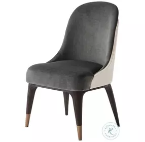 Steve Leung Gray And Brown Covet Upholstered Dining Chair