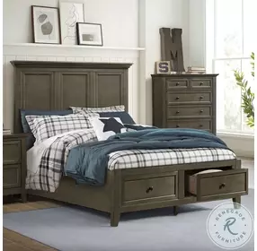 San Mateo Youth Gray Full Panel Storage Bed