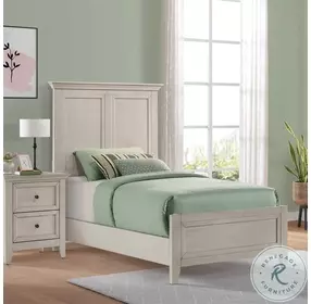 San Mateo Youth Rustic White Twin Panel Bed