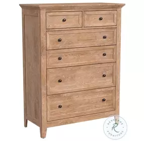 San Mateo Wheat 6 Drawer Standard Chest