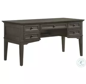 San Mateo Home Office Gray 62" Half Pedestal Executive Home Office Set