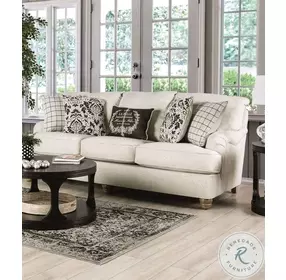 Mossley Ivory Performance Fabric Living Room Set