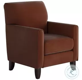 Bella Burnt Orange Straight Arm Accent Chair