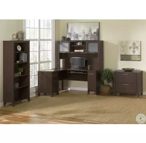 Somerset Mocha Cherry 60" L-Desk