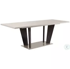 Sonia Pearl and Brown Extendable Dining Room Set