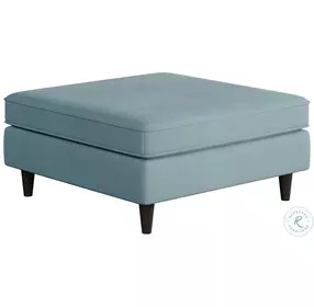 Bella Skylight Blue Square 18" Cocktail Ottoman