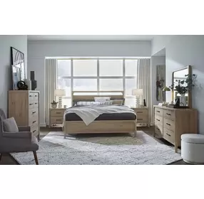 Somerset Butternut California King Panel Bed