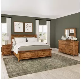 Bandalier Russet 3 Drawer Nightstand with USB Charging