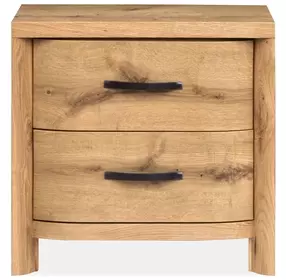 Laramie Honey Wheat 2 Drawer Nightstand with USB Charging