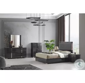 Giulia Glossy Grey LAF Nightstand