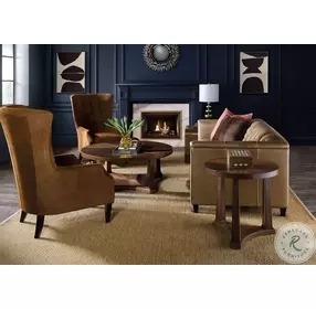 Auburn Grove Classic Walnut Round End Table