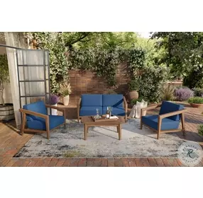 Bali Dark Blue Outdoor Loveseat