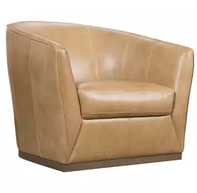 Beaumont Light Brown Upholstered Swivel Chair