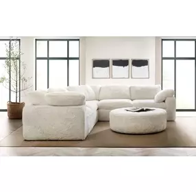 Barefoot White Ottoman