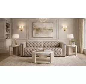 Savion Grandier Giovanni Taupe Leather 2 Piece 89" Power Reclining Sofa With Power Headrest