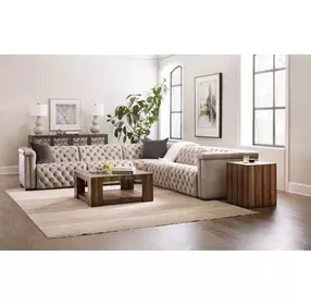 Savion Grandier Giovanni Taupe Leather 5 Piece Power Reclining Sectional With Power Headrest