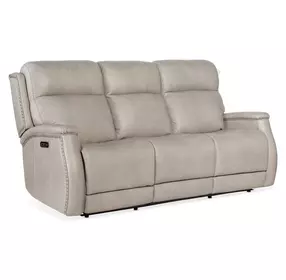 Selene Sahara Ash Leather Zero Gravity Power Reclining Living Room Set With Power Headrest