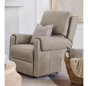 Somers Dark Taupe Power Recliner with Power Headrest