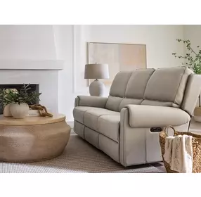 Somers Dark Taupe 79" Power Reclining Sofa with Power Headrest