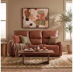 Crosby Brown Leather Zero Gravity 81" Power Reclining Sofa with Power Headrest And Lumbar