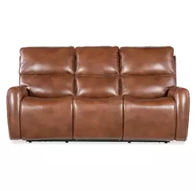 Crosby Brown Leather Zero Gravity Power Reclining Living Room Set with Power Headrest And Lumbar
