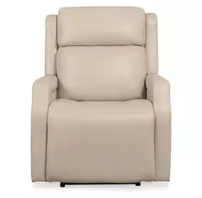 Nelson Salvo Beige Leather Zero Gravity Power Recliner with Power Headrest And Lumbar