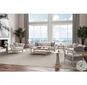 St. Helena Dove Gray And Bronze End Table