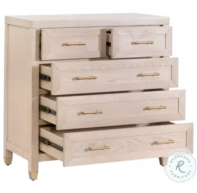 Stella Light Honey Oak 5 Drawer High Chest