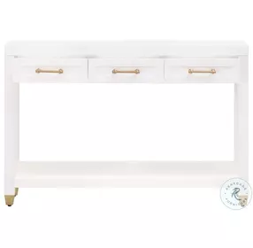 Stella Matte White Narrow Console Table