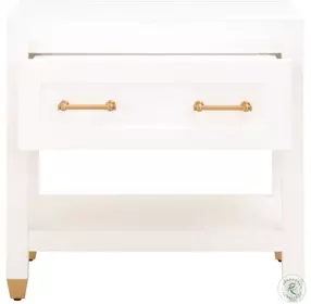 Stella Matte White 1 Drawer Nightstand
