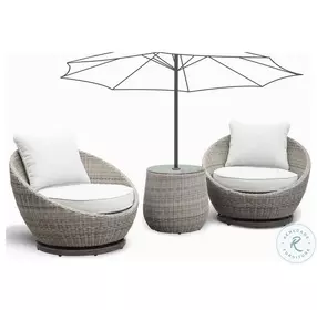 Adeline Two Tone Driftwood 3 Piece Outdoor Patio Set