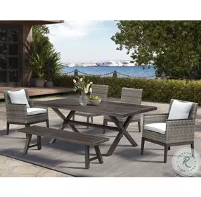 Marina Dark Walnut Backless Bench