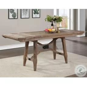 Riverdale Driftwood Extendable Counter Height Dining Room Set