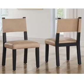 Aubrey Black Strap Back Side Chair Set of 2