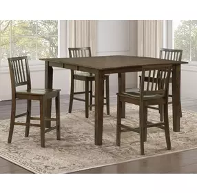 Joplin Brown 62" Extendable Rectangular Counter Height Dining Table