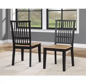 Magnolia Black Slat Back Side Chair Set of 2