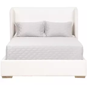 Stewart LiveSmart Peyton Pearl King Upholstered Panel Bed