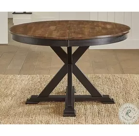 Stormy Ridge Chickory Black Extendable Oval Dining Room Set