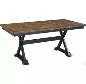 Stormy Ridge Chickory Black Extendable Rectangular Dining Room Set