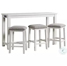 Stanford White Bar Table Set